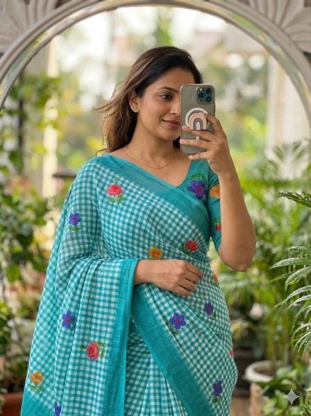 Svara soft linen surat saree market contact number